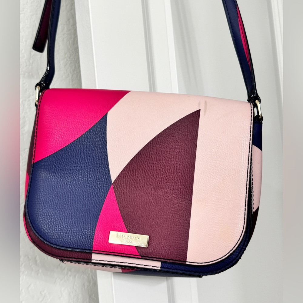 Kate Spade Pink and Blue Crossbody Bag
